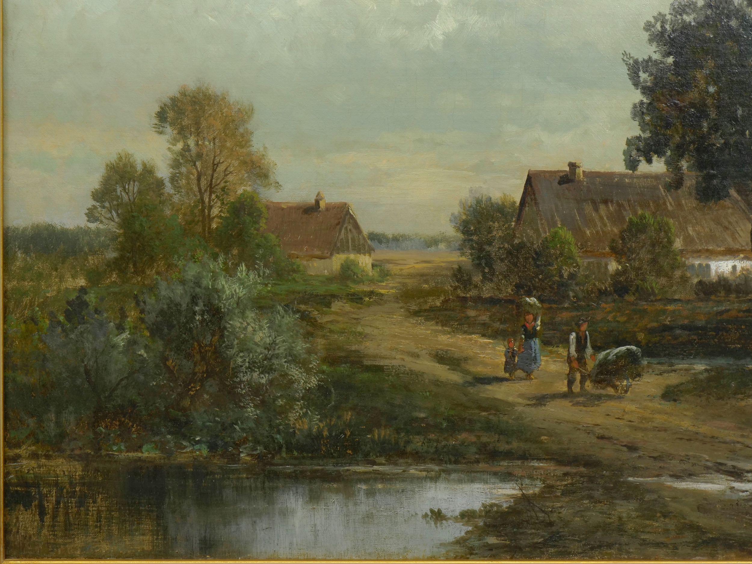 “Bamberg Bavaria” ‘1880’ Antique Landscape Painting by Carl Weber ‘American’ In Good Condition In Shippensburg, PA