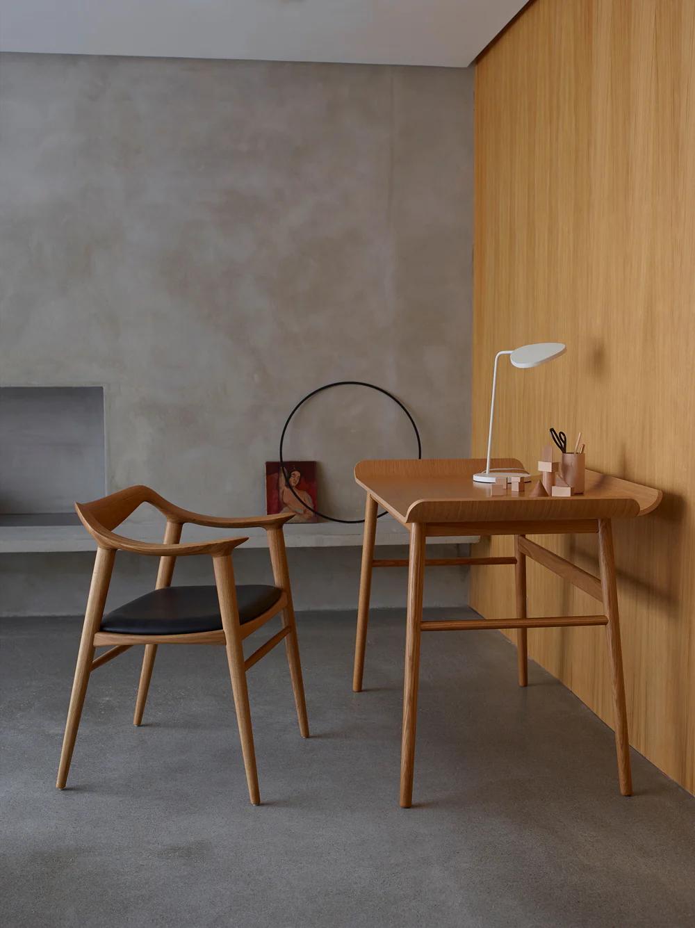 Tessuto Sedia da pranzo Bambi 57/3 di Fjord Fiesta in massello di Oak in vendita