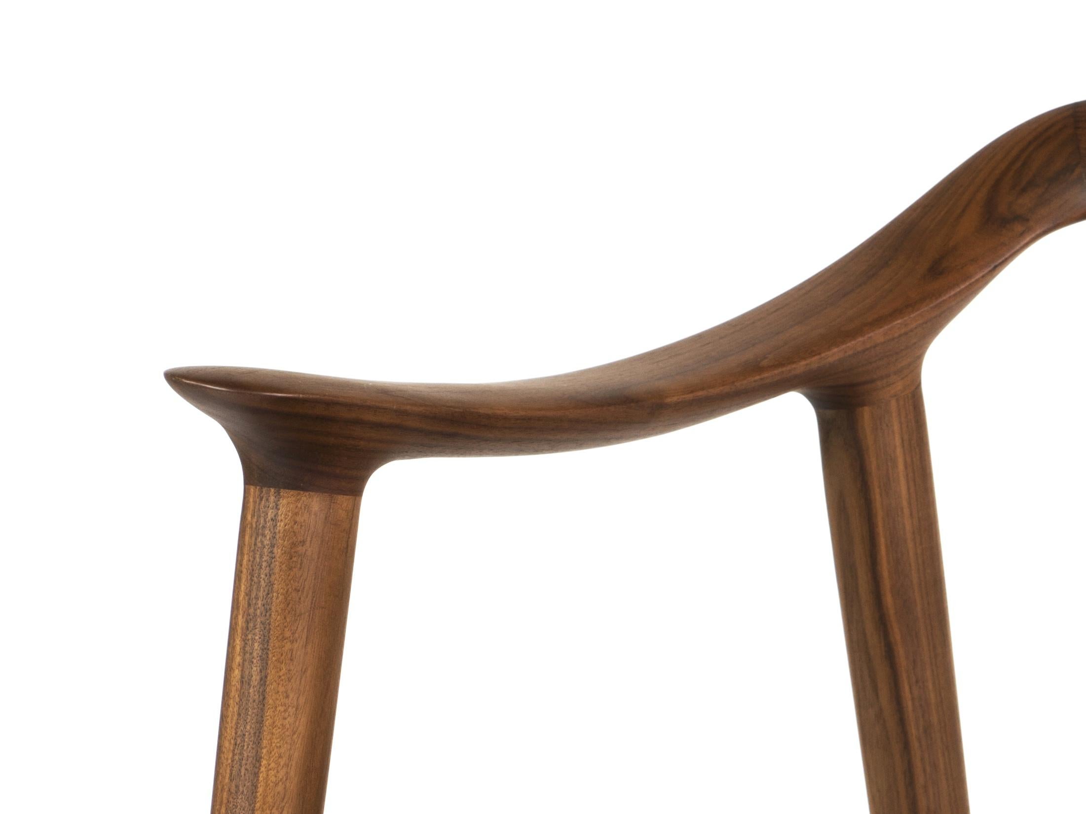 Contemporary Bambi 57 Armchair Walnut, New Edition For Sale