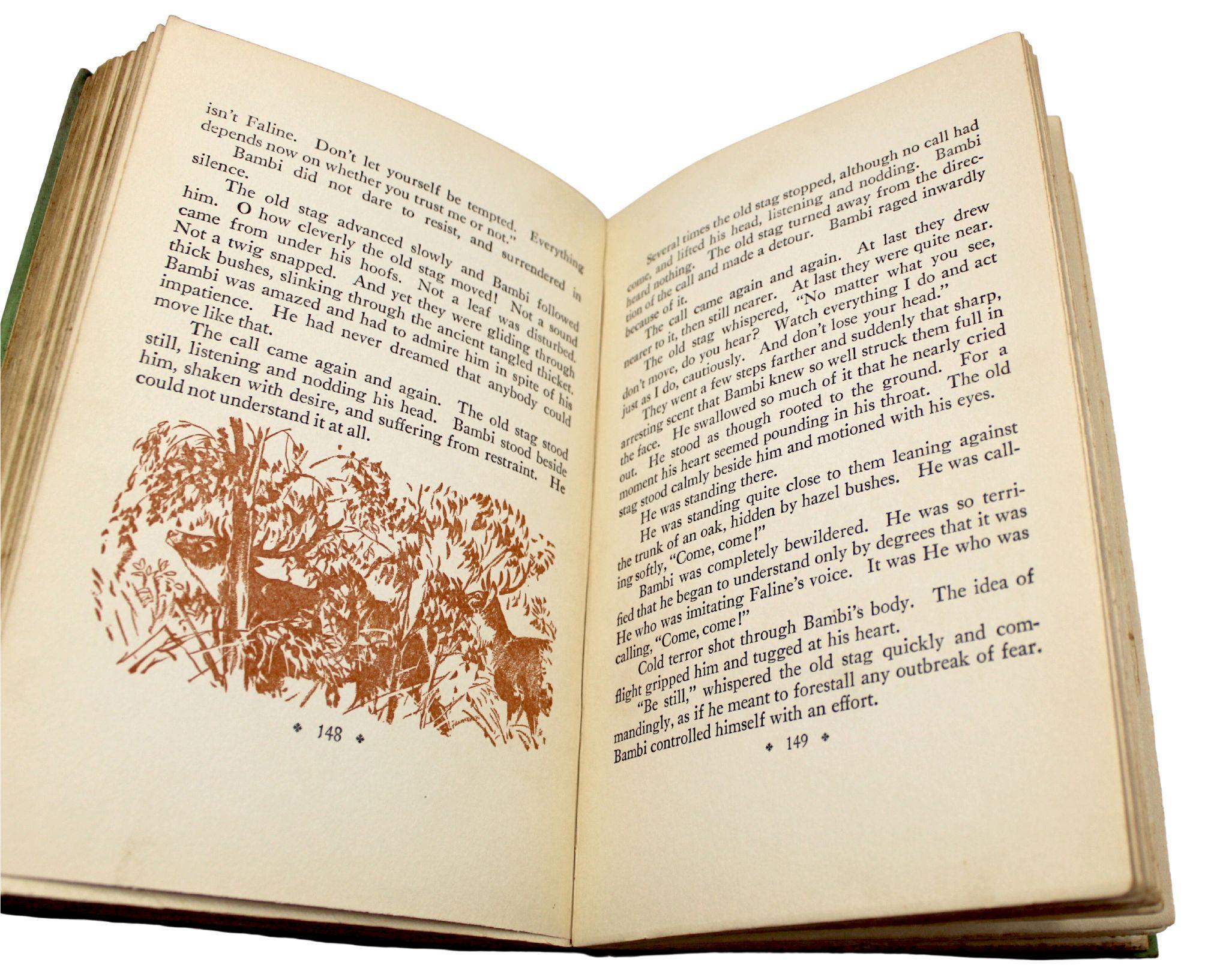 Bambi by Felix Salten, Illustrated by Kurt Wiese, Early American Printing, 1931 In Good Condition In Colorado Springs, CO