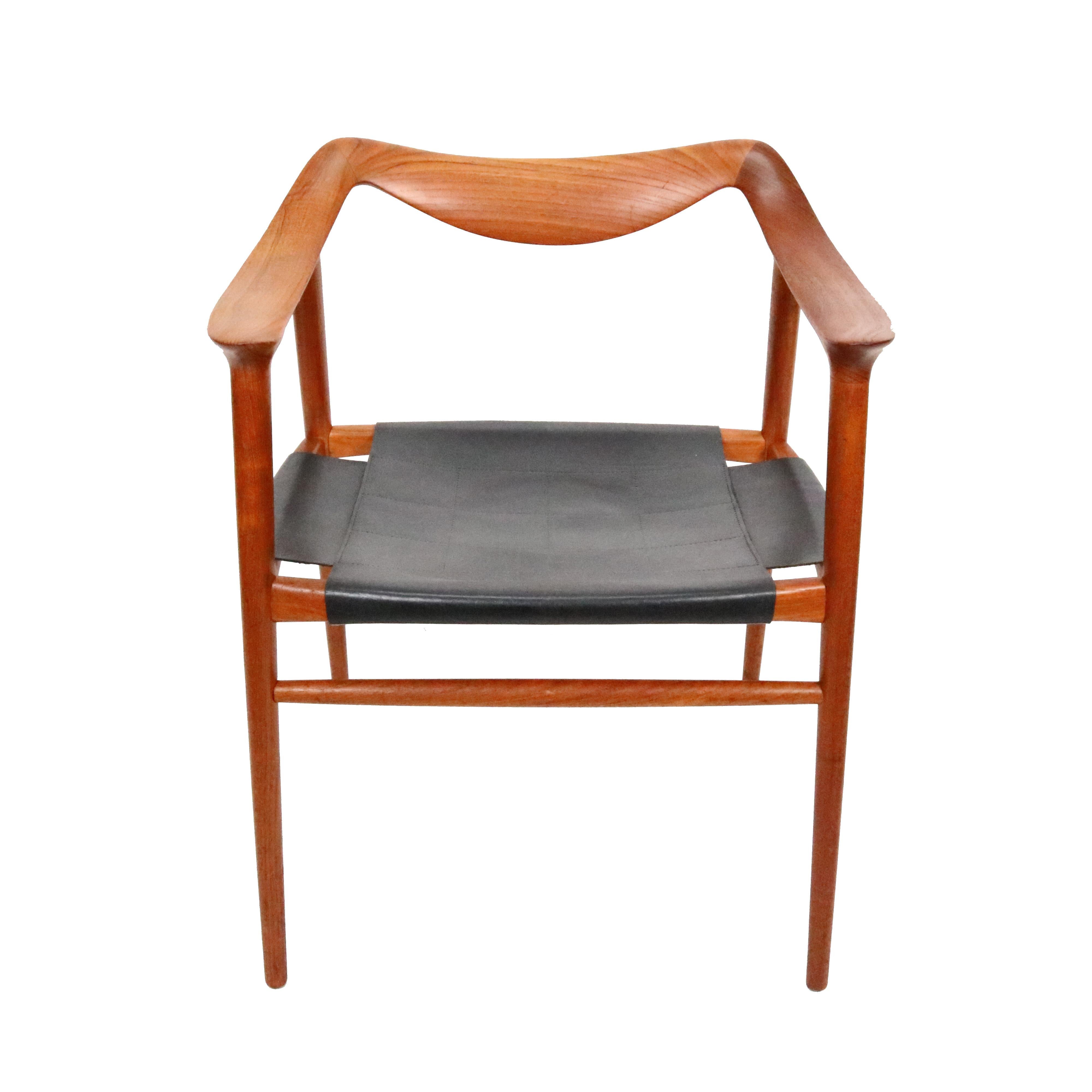 Leather Bambi Chair by Adolf Relling and Rolf Rastad for Gustav Bahus & Eft