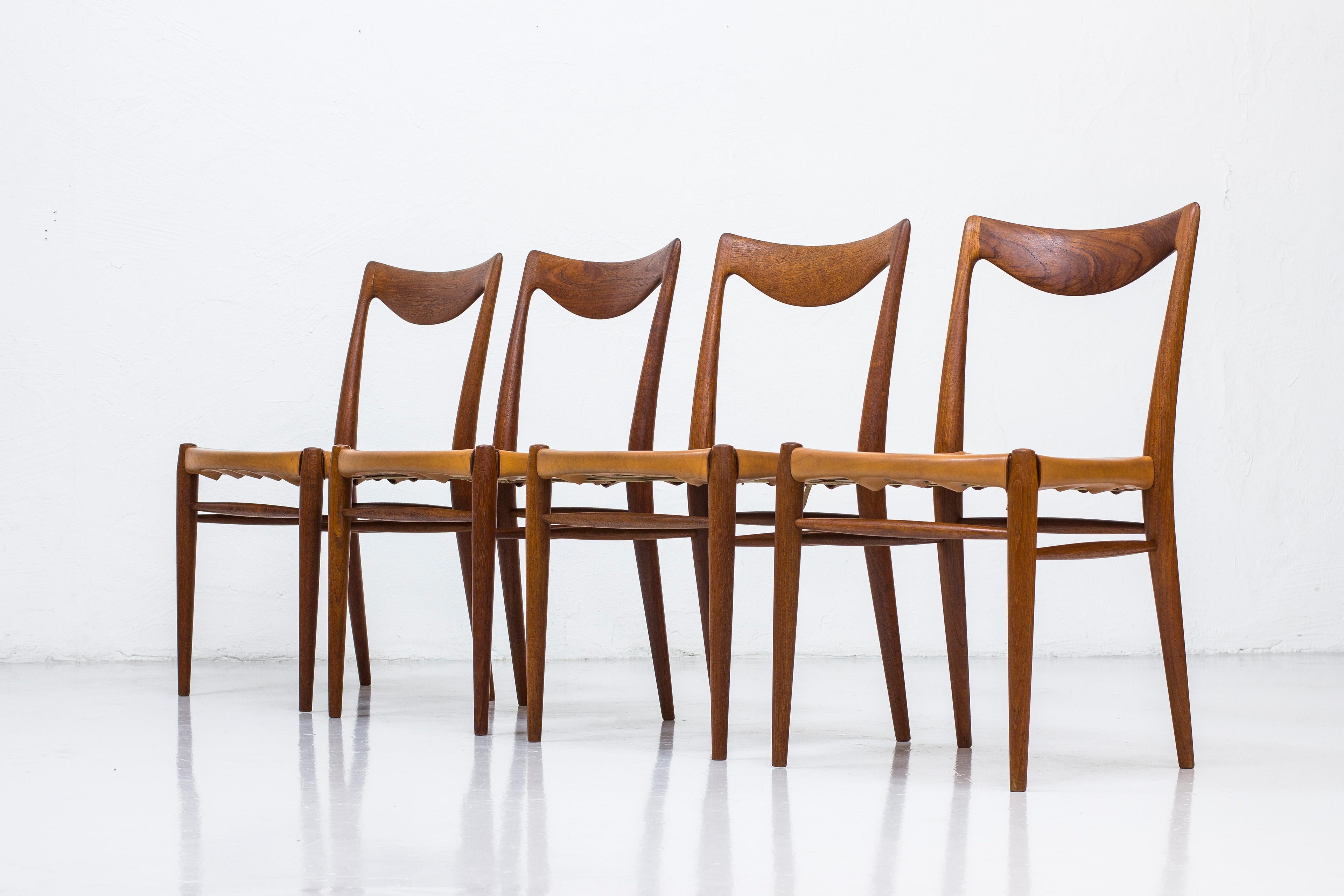 Set of four dining chairs, model 