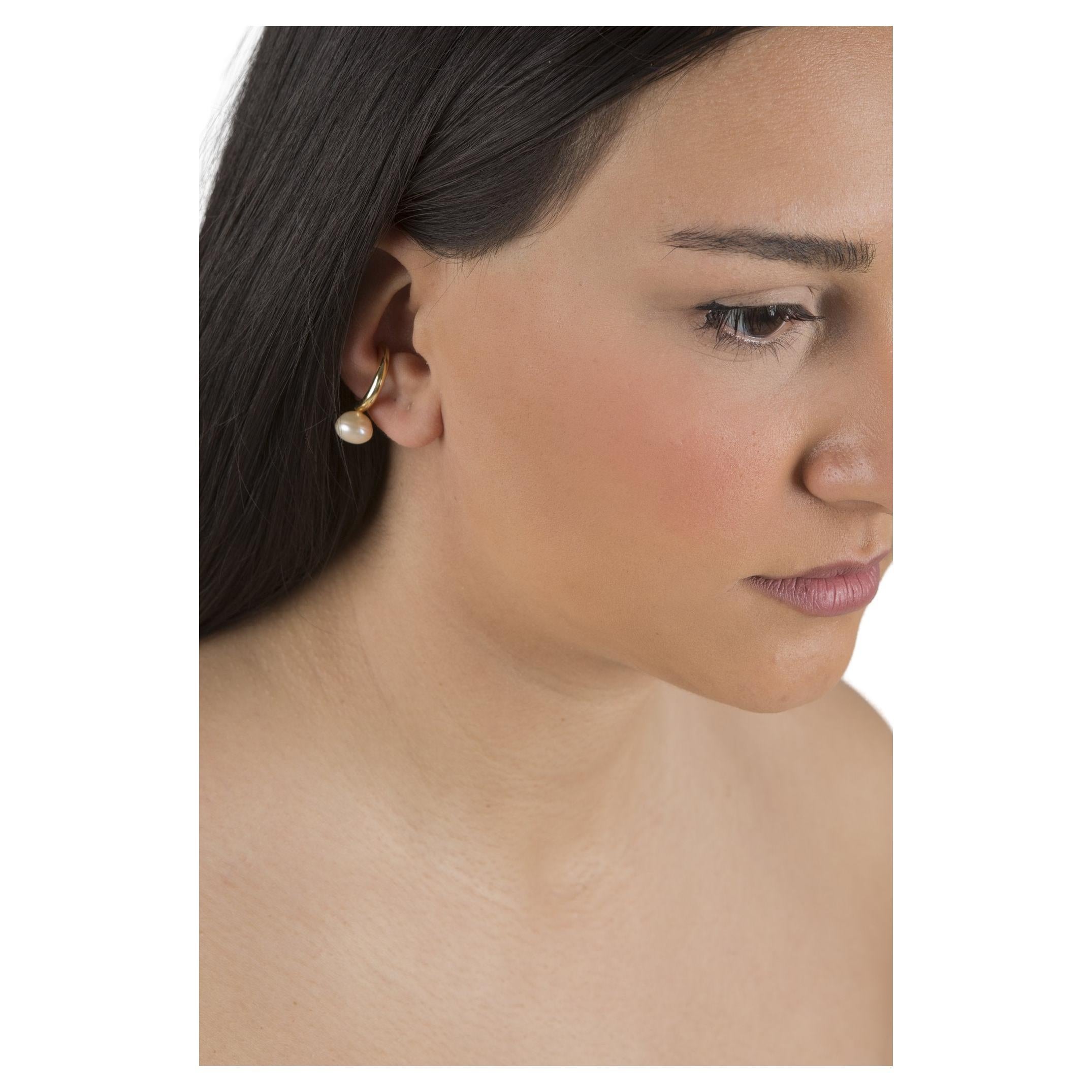 Bambi Pearl Gold Ear Cuff For Sale