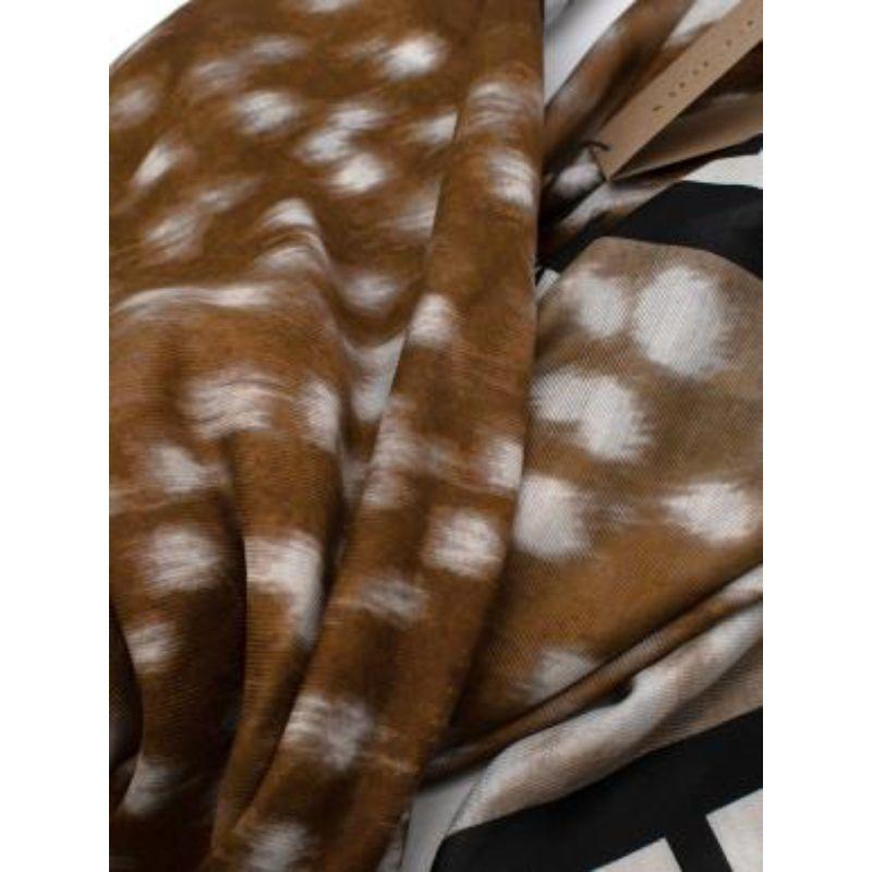 Women's Bambi print silk-cotton shawl