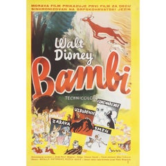 Vintage Bambi R1960s Yugoslav B2 Film Poster