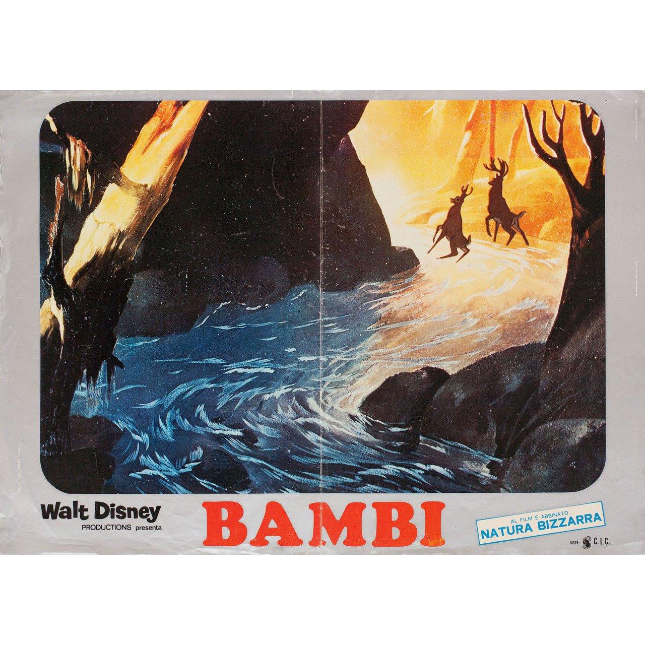 Bambi R1970s Italian Fotobusta Film Poster In Fair Condition In New York, NY