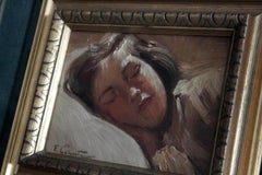 "Bambina dormiente" di Francesco Galante (1884-1972) , opera firmata