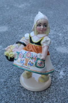 Bambina in ceramica italiana Essevi Sandro Vacchetti 1930 Bambina olandese Le