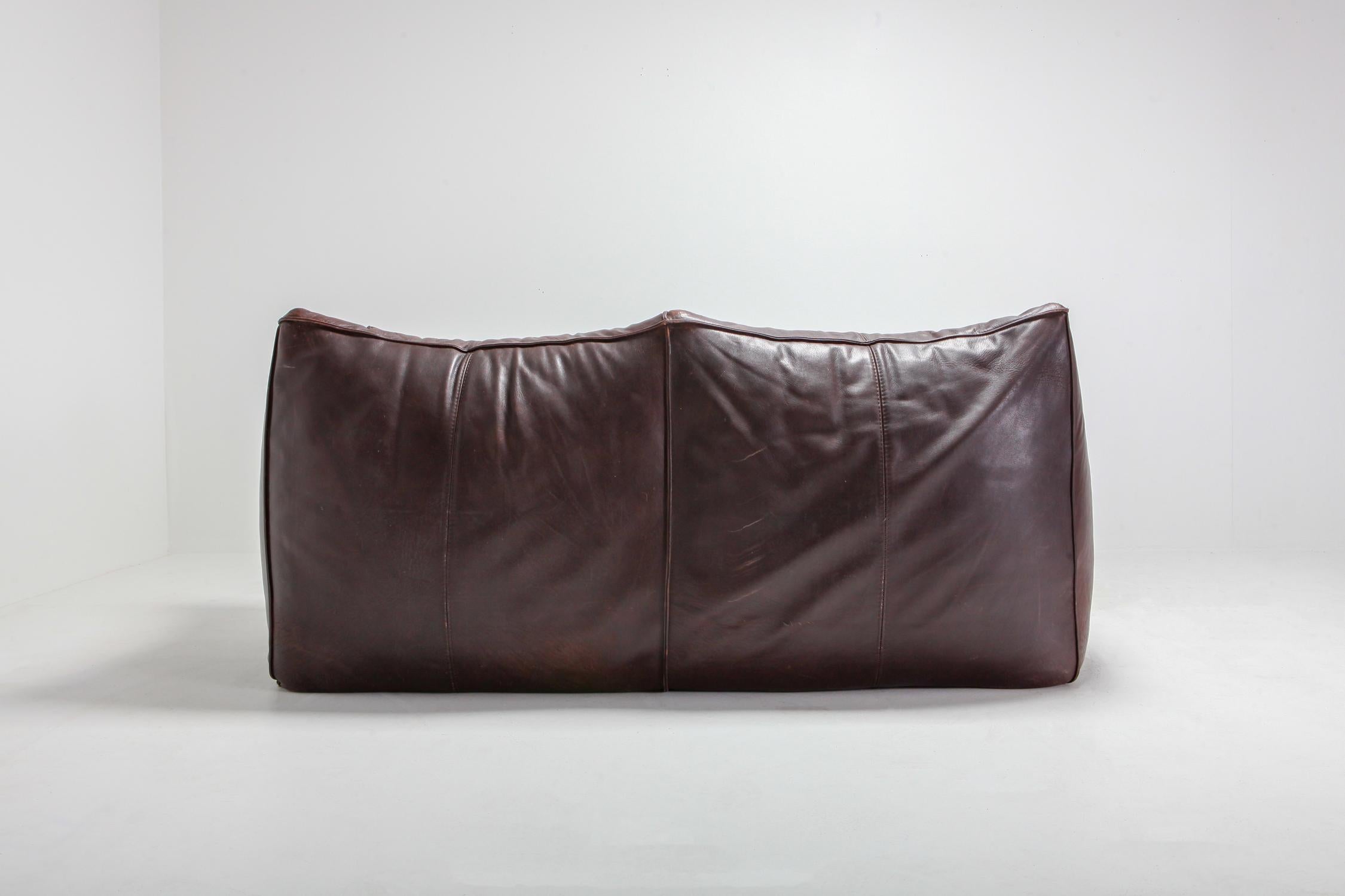 Bambole First Edition by Mario Bellini in Brown Leather In Good Condition In Antwerp, BE