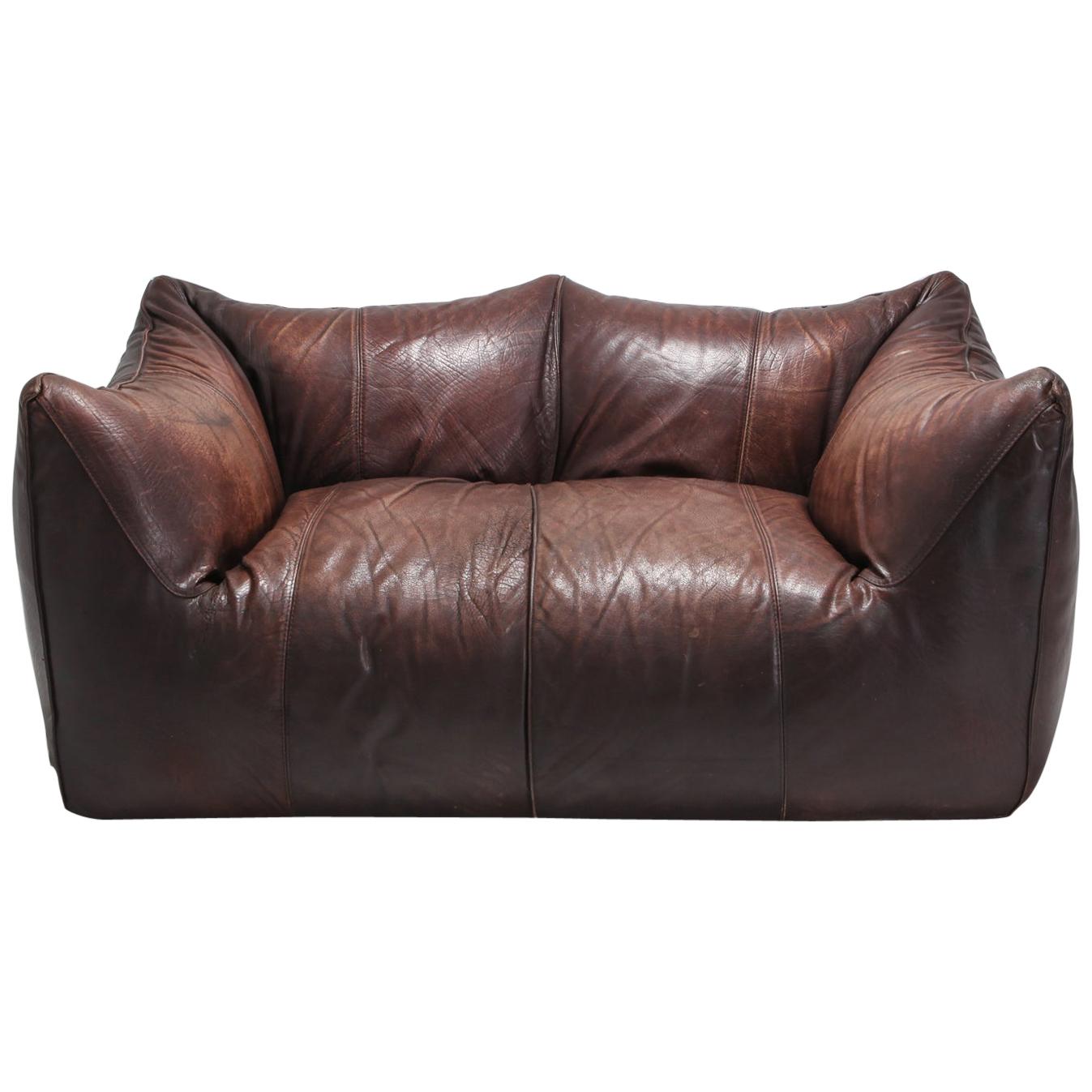 Bambole First Edition by Mario Bellini in Brown Leather