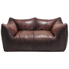 Bambole First Edition by Mario Bellini in Brown Leather Bambole First Edition by Mario Bellini in Brown Leather