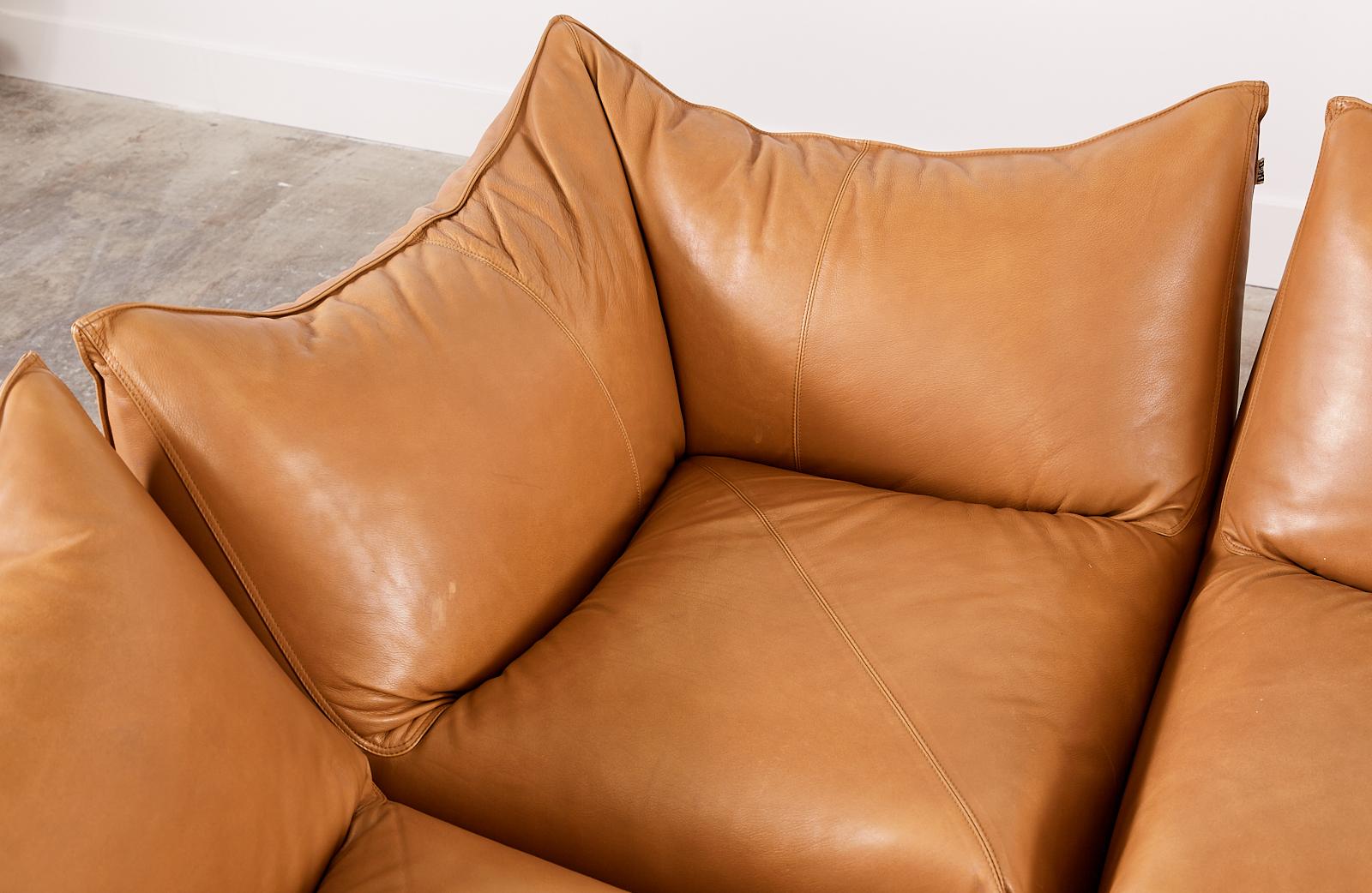 Bambole Leather Sectional Sofa by Mario Bellini for B + B Italia 1