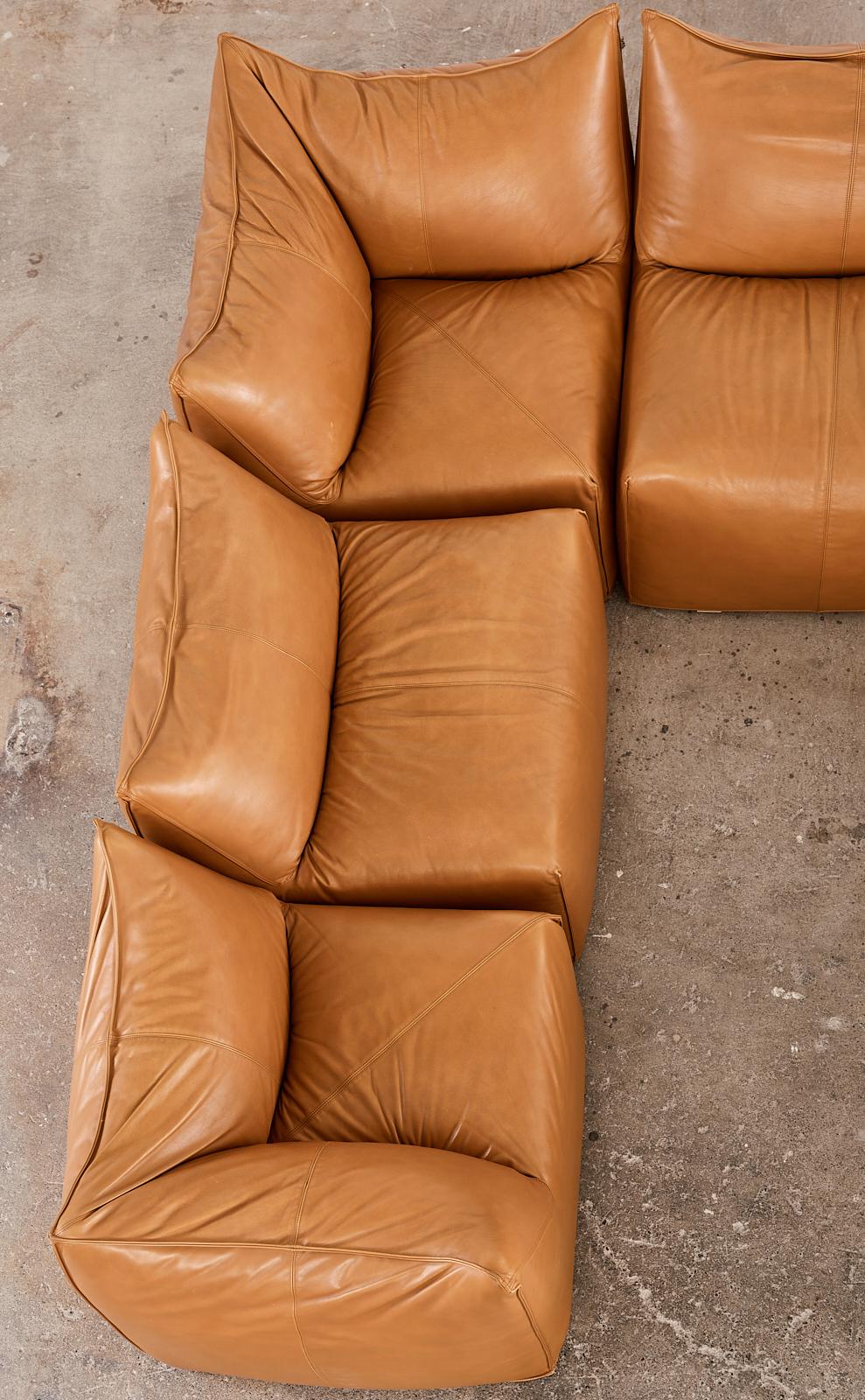 Bambole Leather Sectional Sofa by Mario Bellini for B + B Italia 2