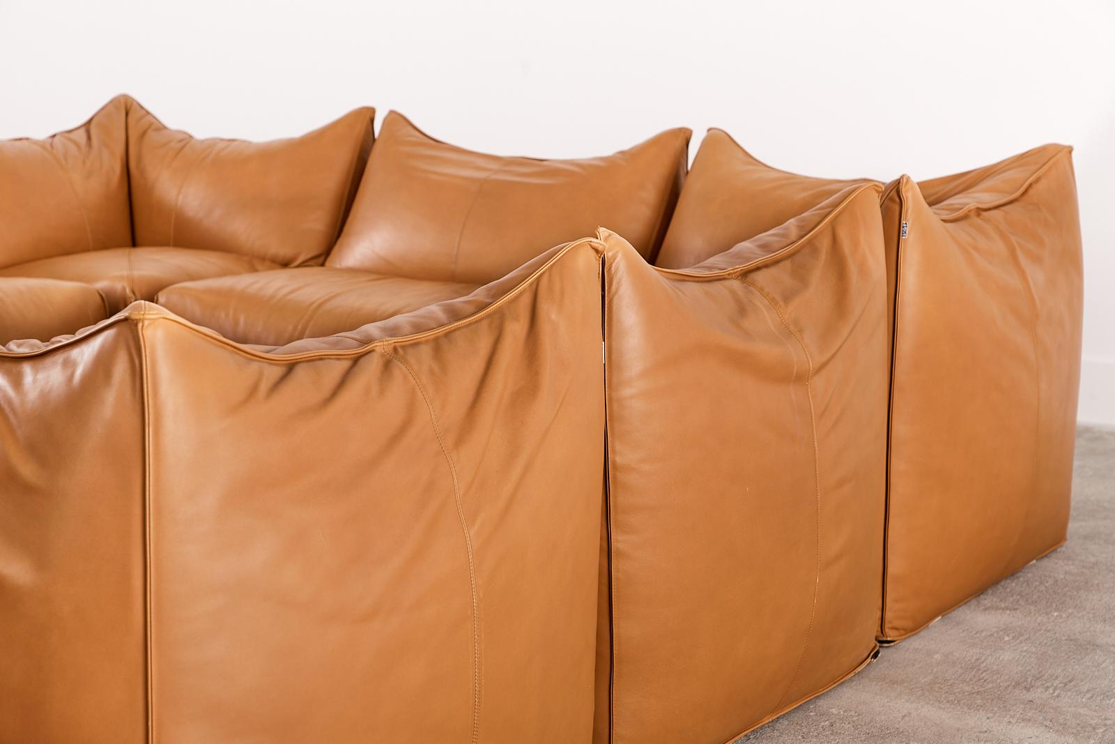 Bambole Leather Sectional Sofa by Mario Bellini for B + B Italia 3