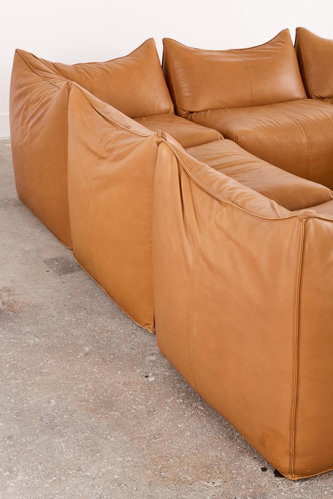 Bambole Leather Sectional Sofa by Mario Bellini for B + B Italia 4