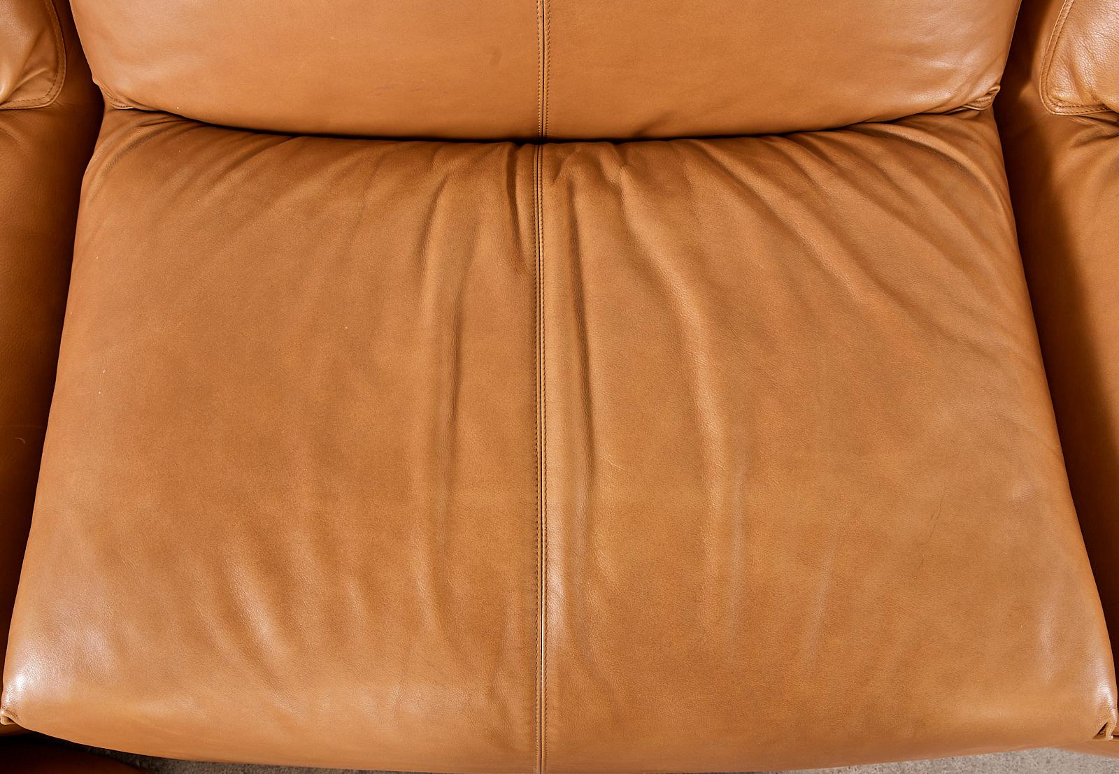 Bambole Leather Sectional Sofa by Mario Bellini for B + B Italia 5