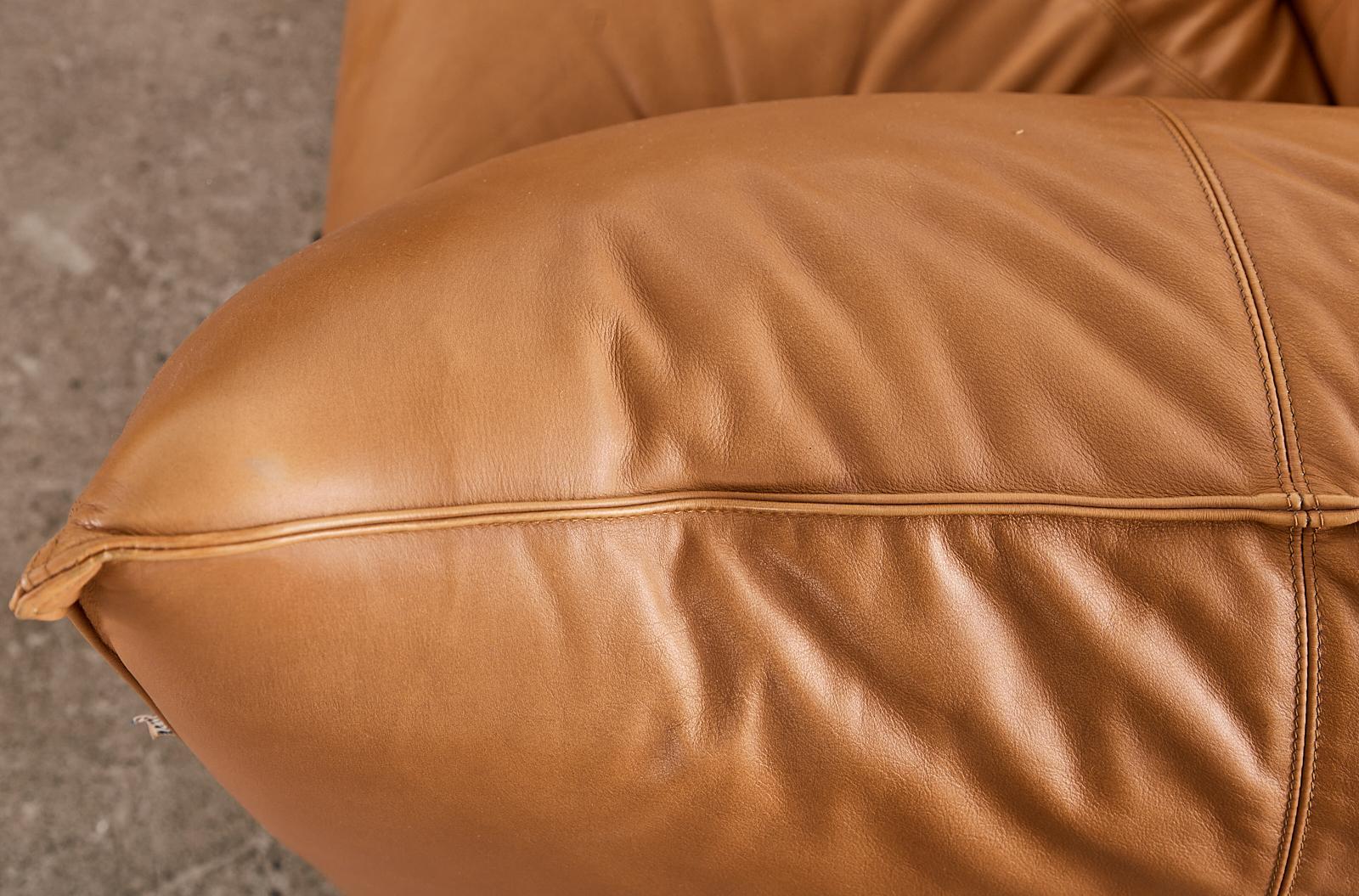 Bambole Leather Sectional Sofa by Mario Bellini for B + B Italia 6