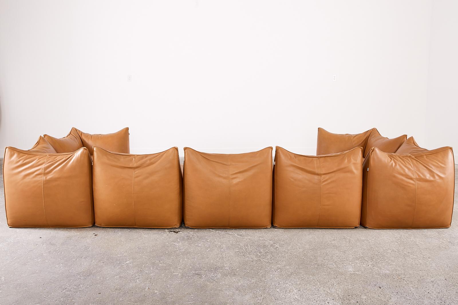 Bambole Leather Sectional Sofa by Mario Bellini for B + B Italia 11