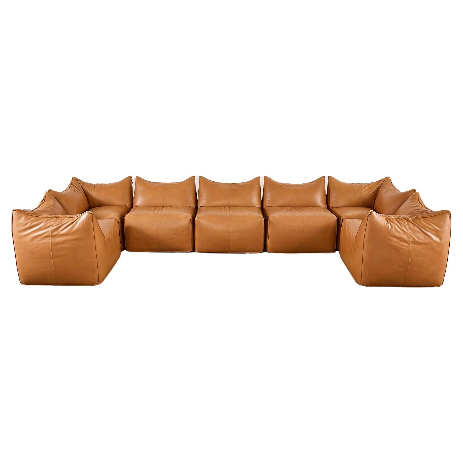 Bambole Leather Sectional Sofa by Mario Bellini for B + B Italia