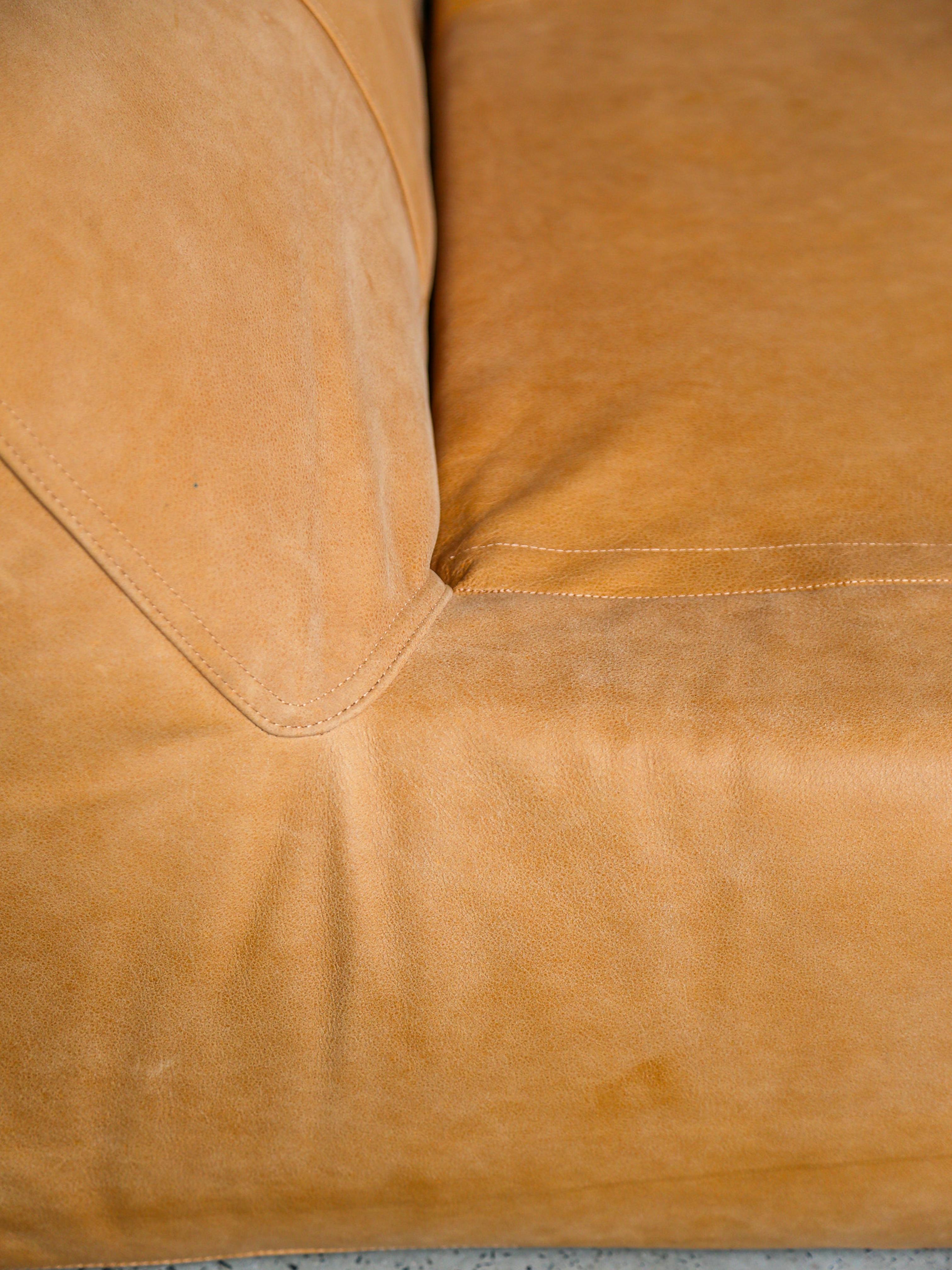 Bamboletto by Mario Bellini for B&B Italia in Cognac Leather 1970s In Good Condition For Sale In Byron Bay, NSW