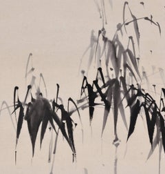 Bamboo, 18th Century Japanese Ink Painting by Cho Tosai