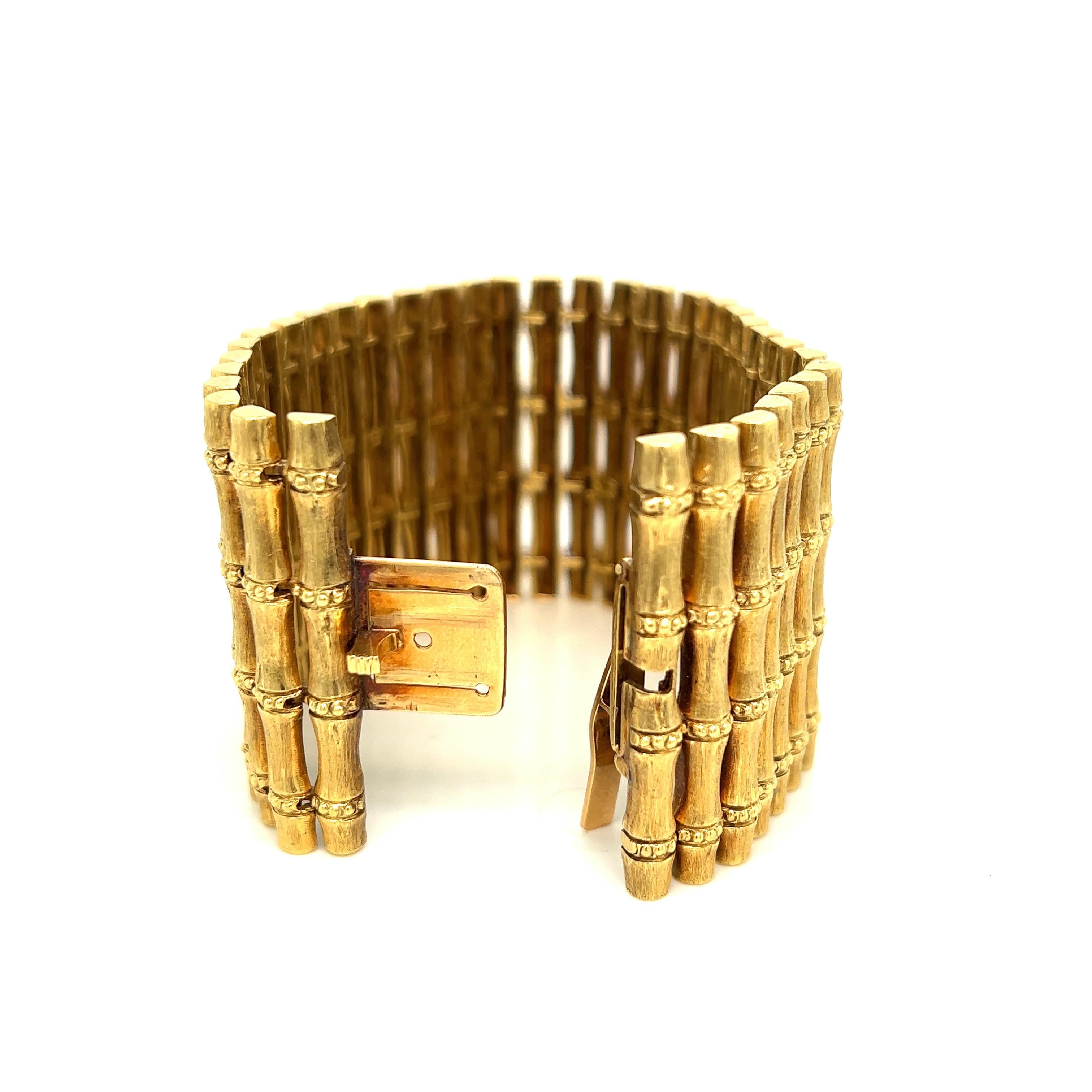 Women's Bamboo 18kt Yellow Gold Bracelet