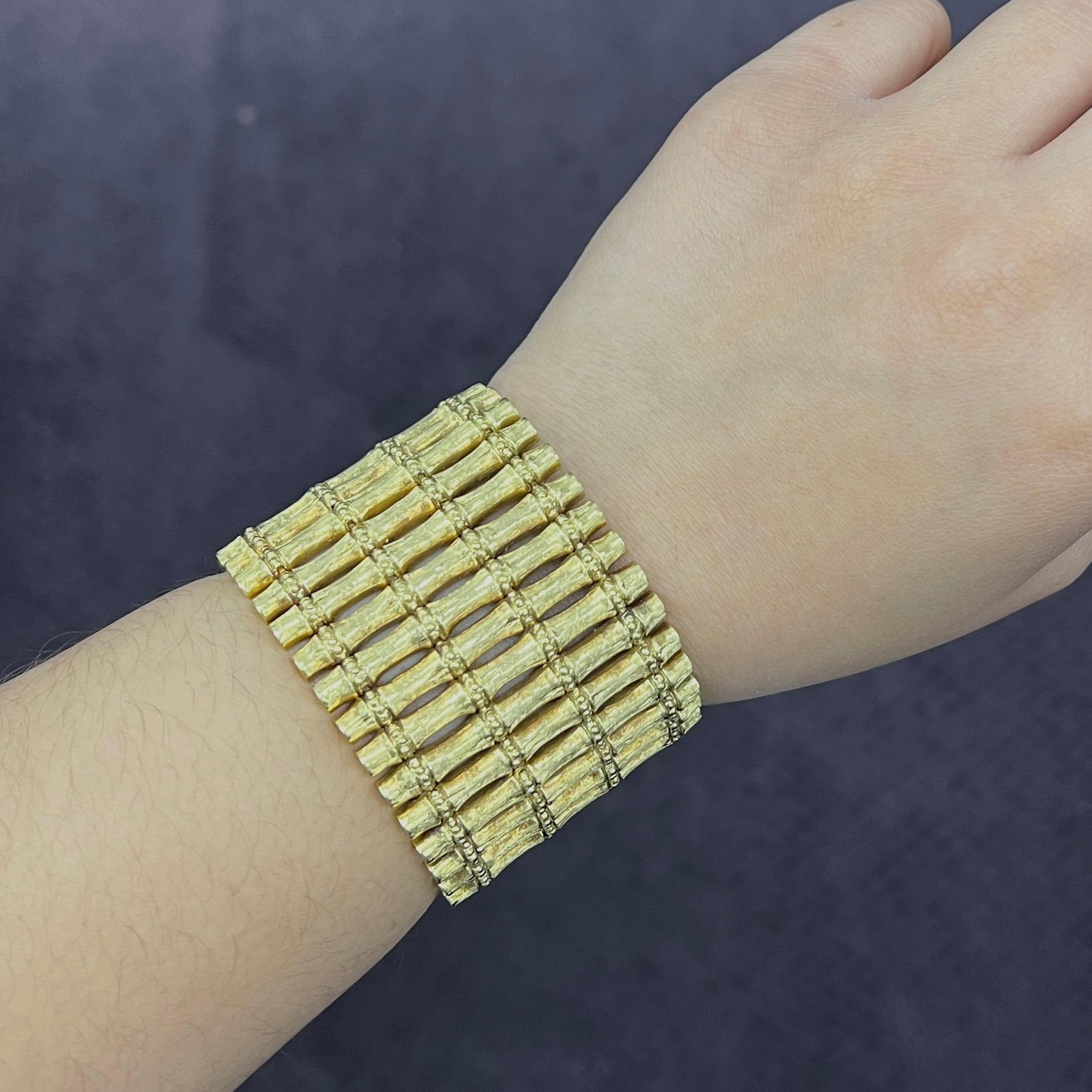 Bambus-Armband aus 18kt Gelbgold 2