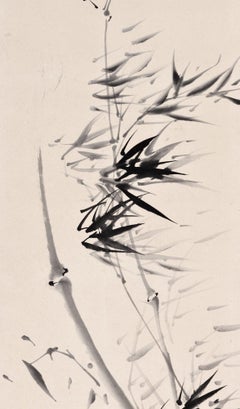 Bamboo, 18th Century Japanese Ink Painting by Cho Tosai