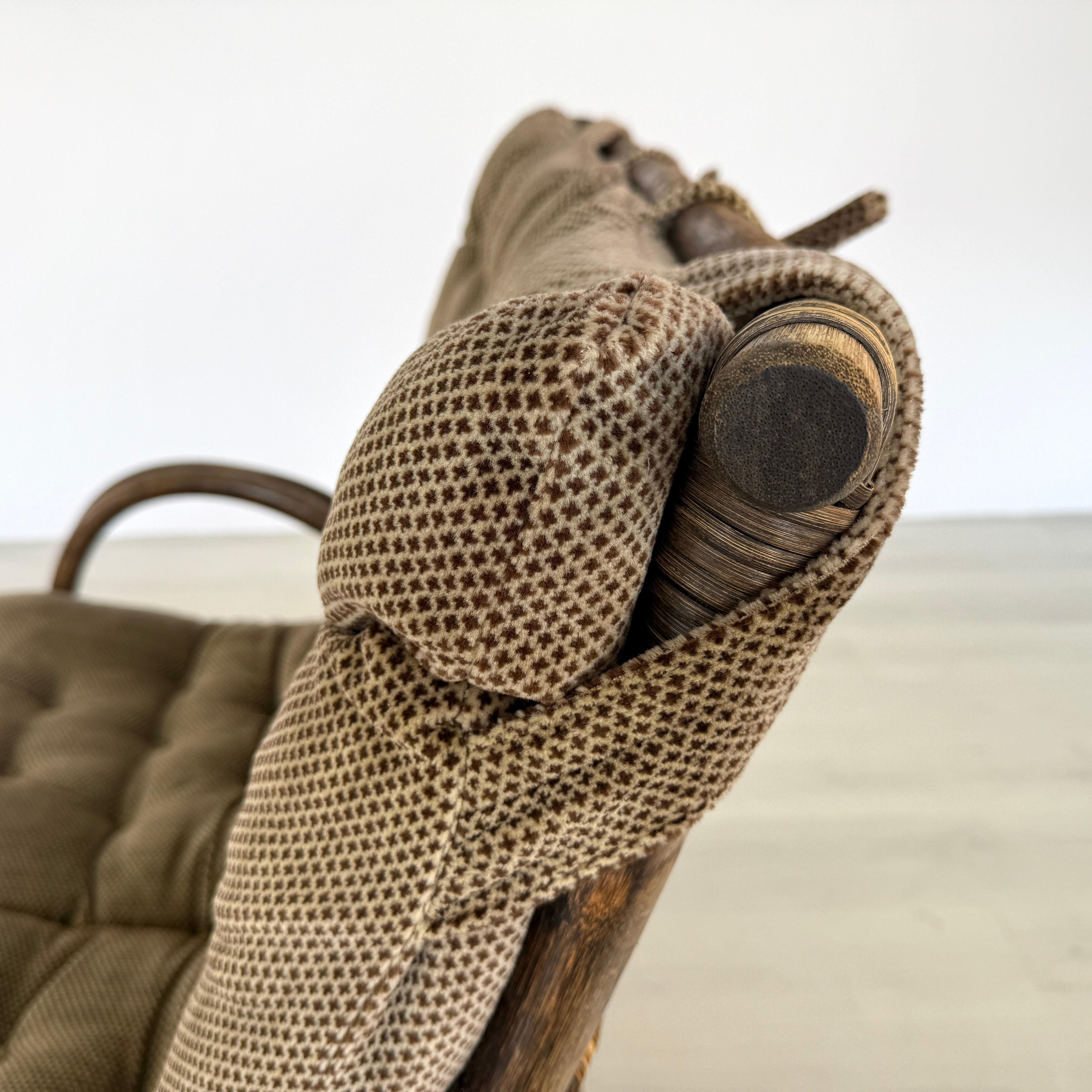 Bamboo 2-seat Sofa Manner of Rohe Noordwolde For Sale 1
