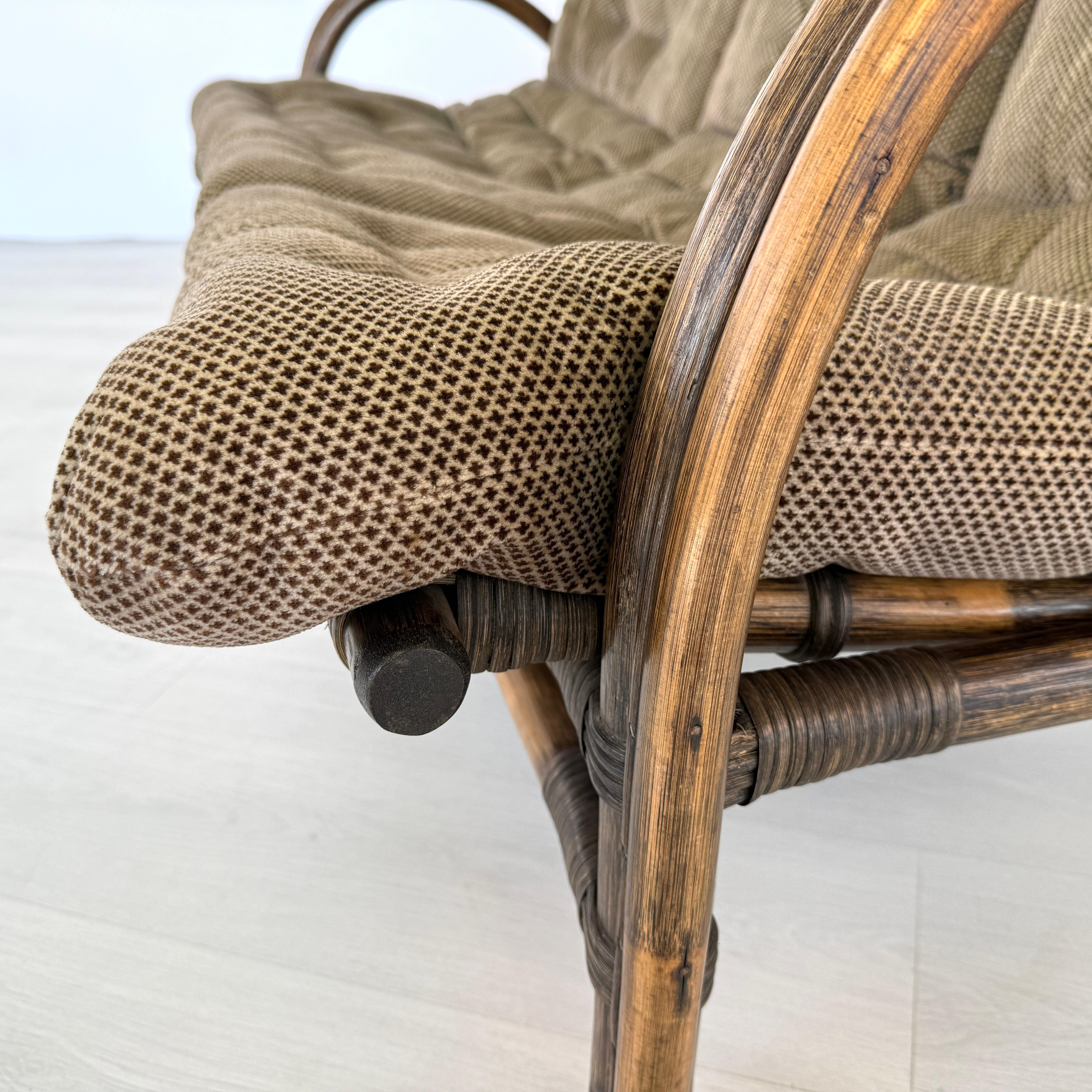 20th Century Bamboo 3-seat Sofa Manner of Rohe Noordwolde For Sale