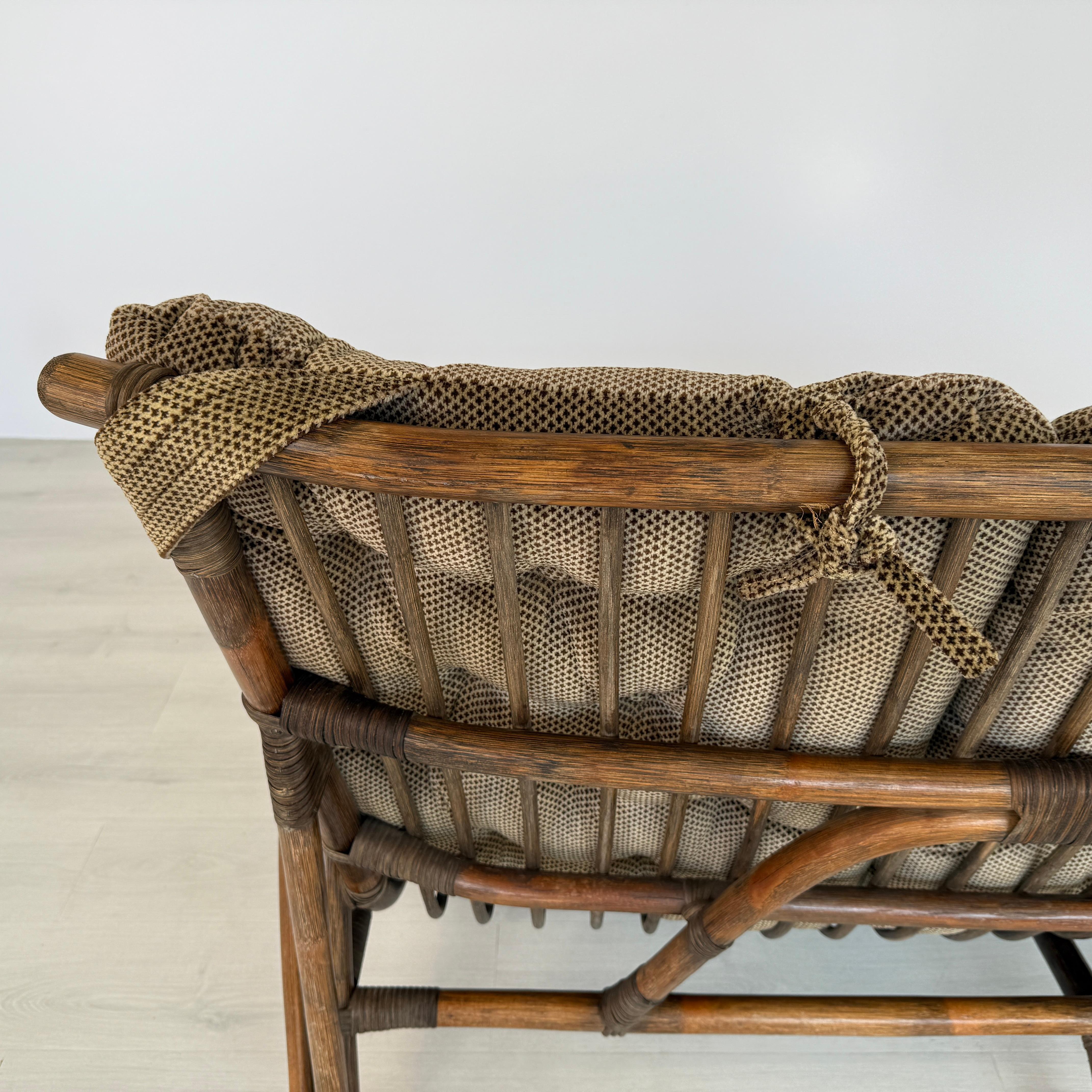 Bamboo 3-seat Sofa Manner of Rohe Noordwolde For Sale 2