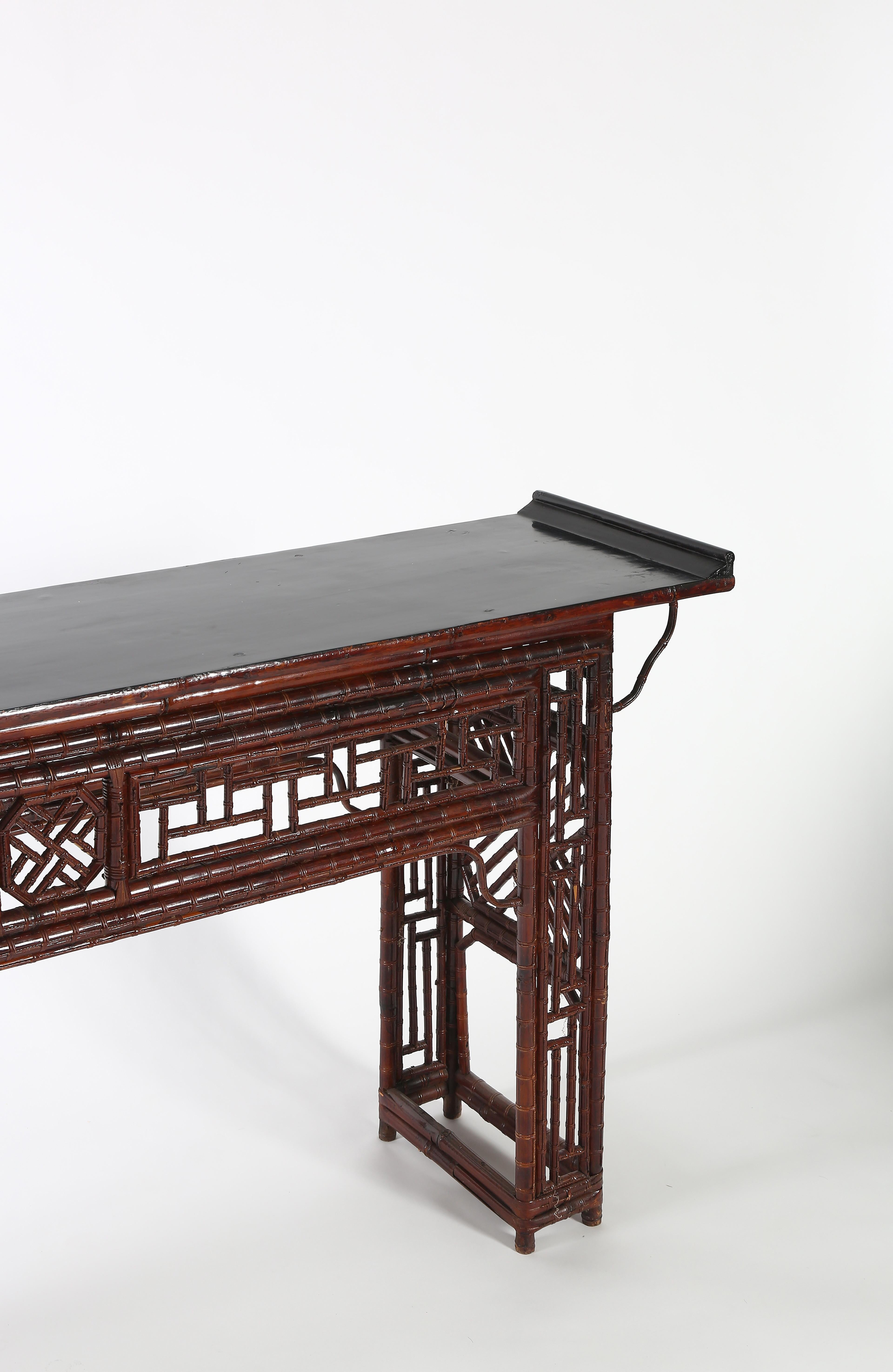 Bamboo Altar Table with Everted Ends 1