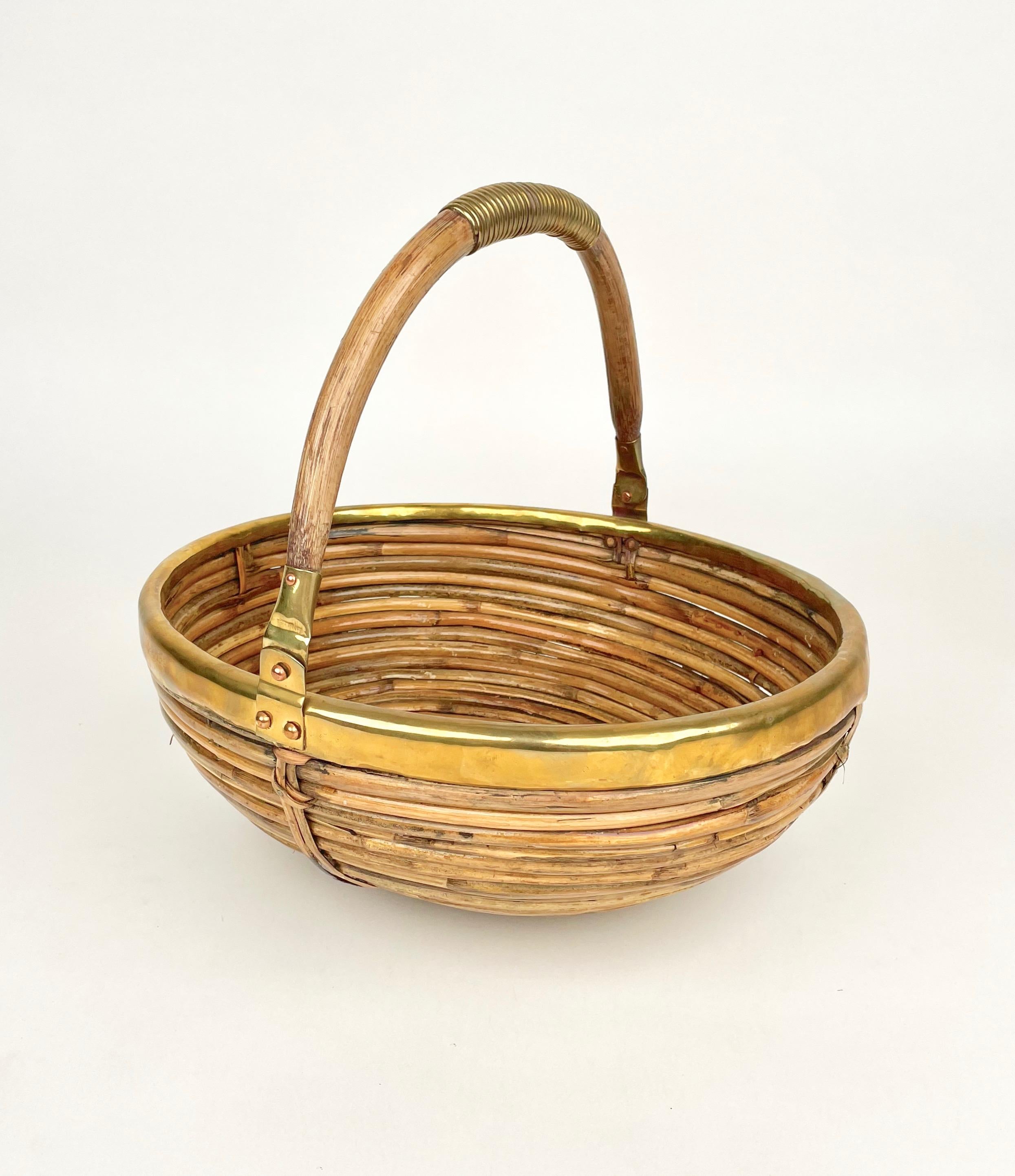 brass basket with handle