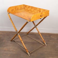 Bamboo and Brass Drinks Table, circa 1960