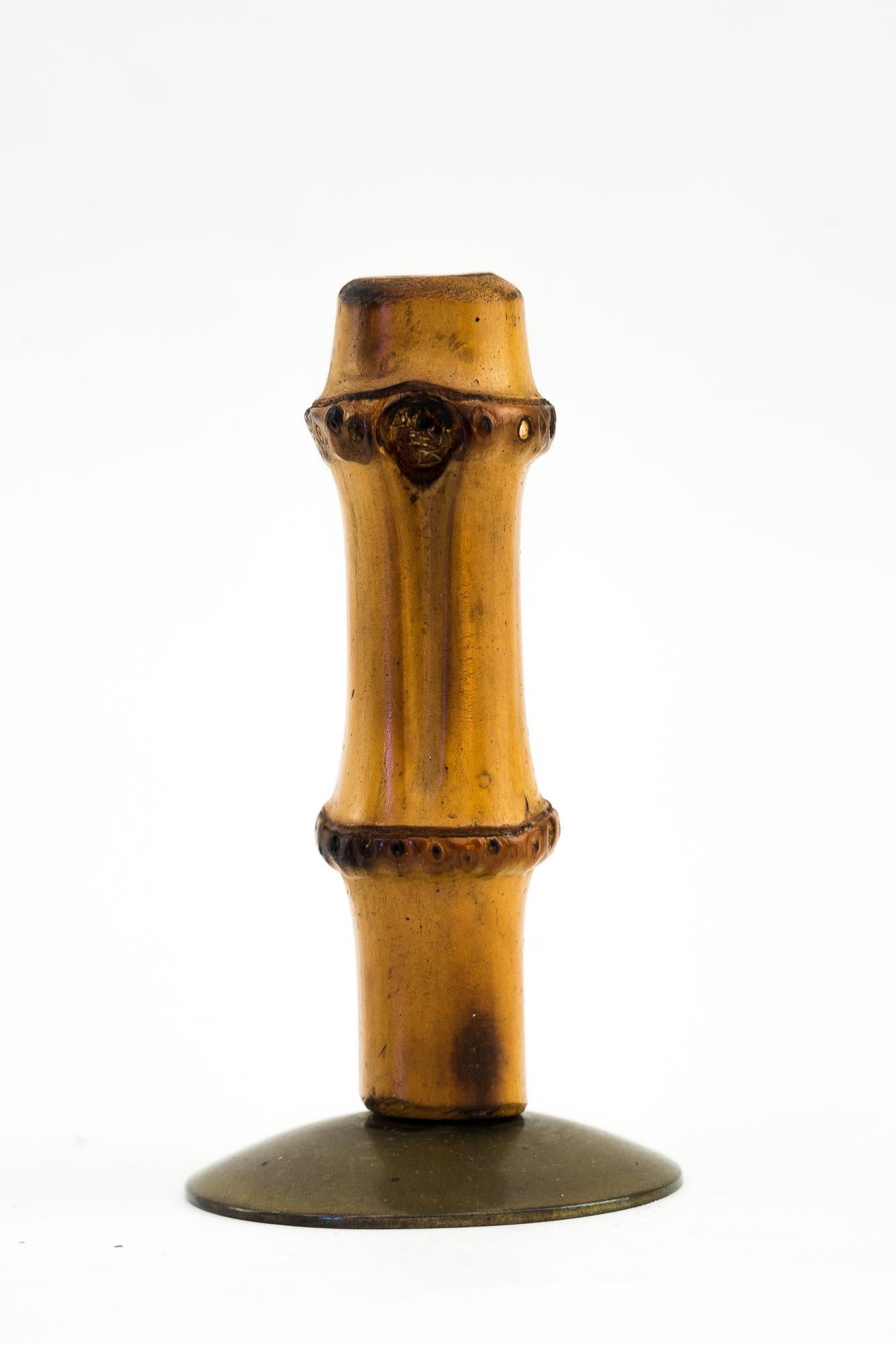 Austrian Bamboo and Brass Pen Holder, Around 1960s For Sale