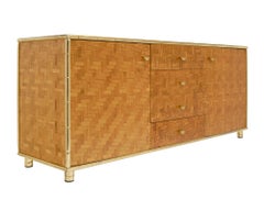 Bamboo and Brass Trimmed Buffet by Gabriella Crespi