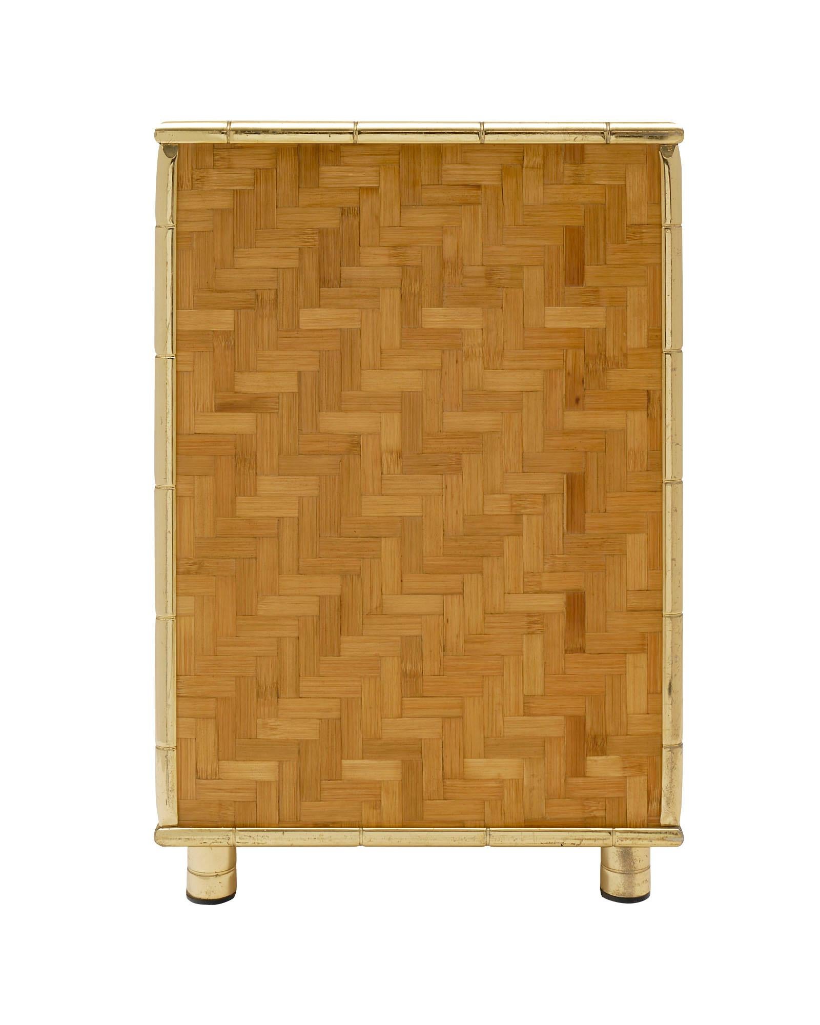 Bamboo and Brass Trimmed Buffet by Gabriella Crespi 1