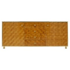 Bamboo and Brass Trimmed Buffet by Gabriella Crespi