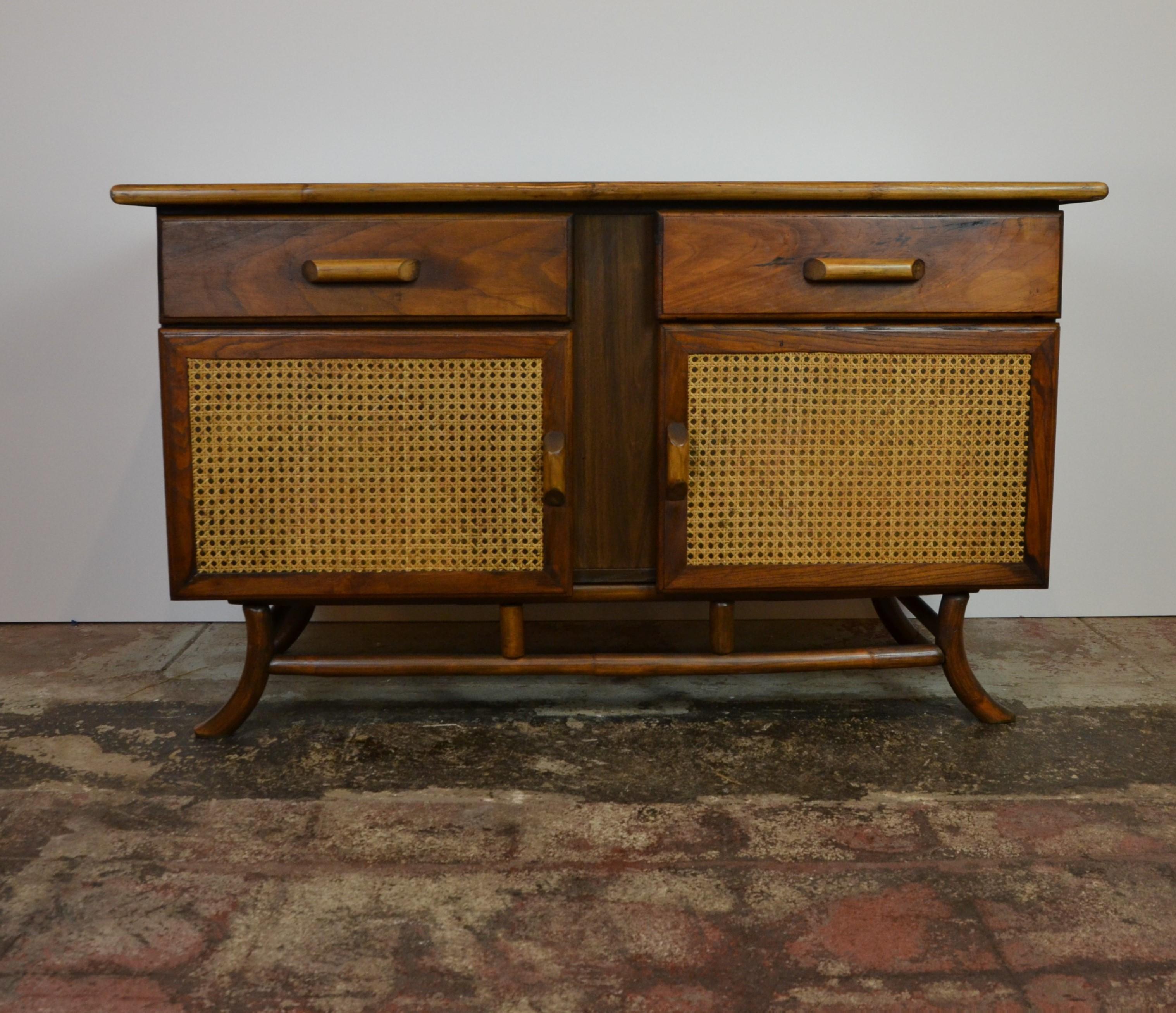 Bamboo and Cane Sideboard 1
