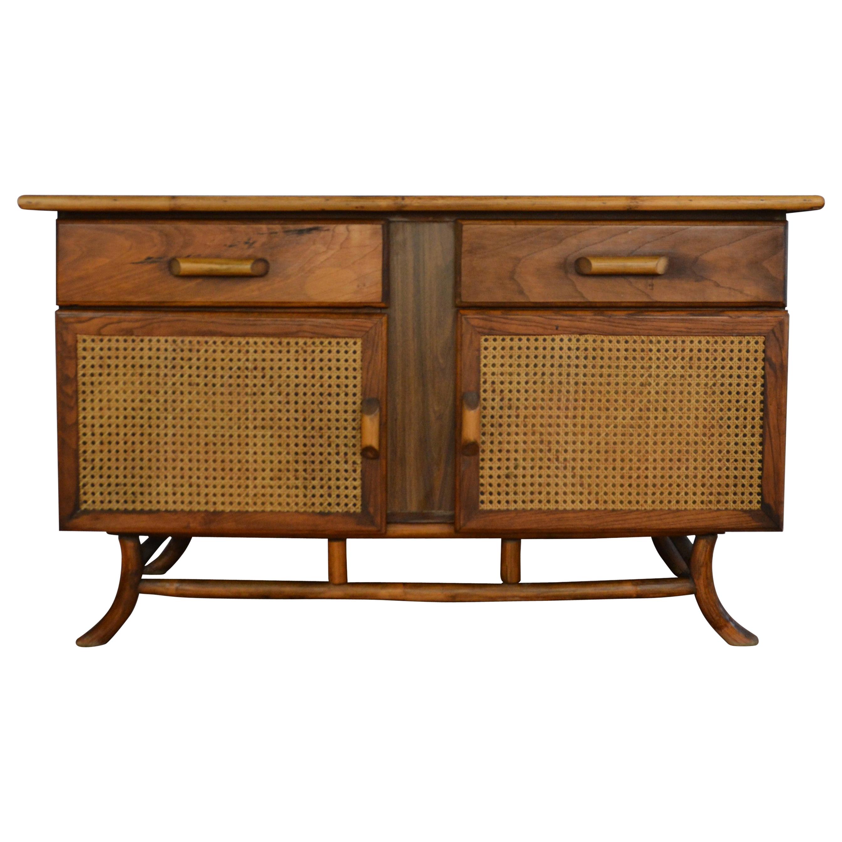 Bamboo and Cane Sideboard