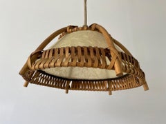 Bamboo and Cocoon Pendant Lamp, 1960s, Germany
