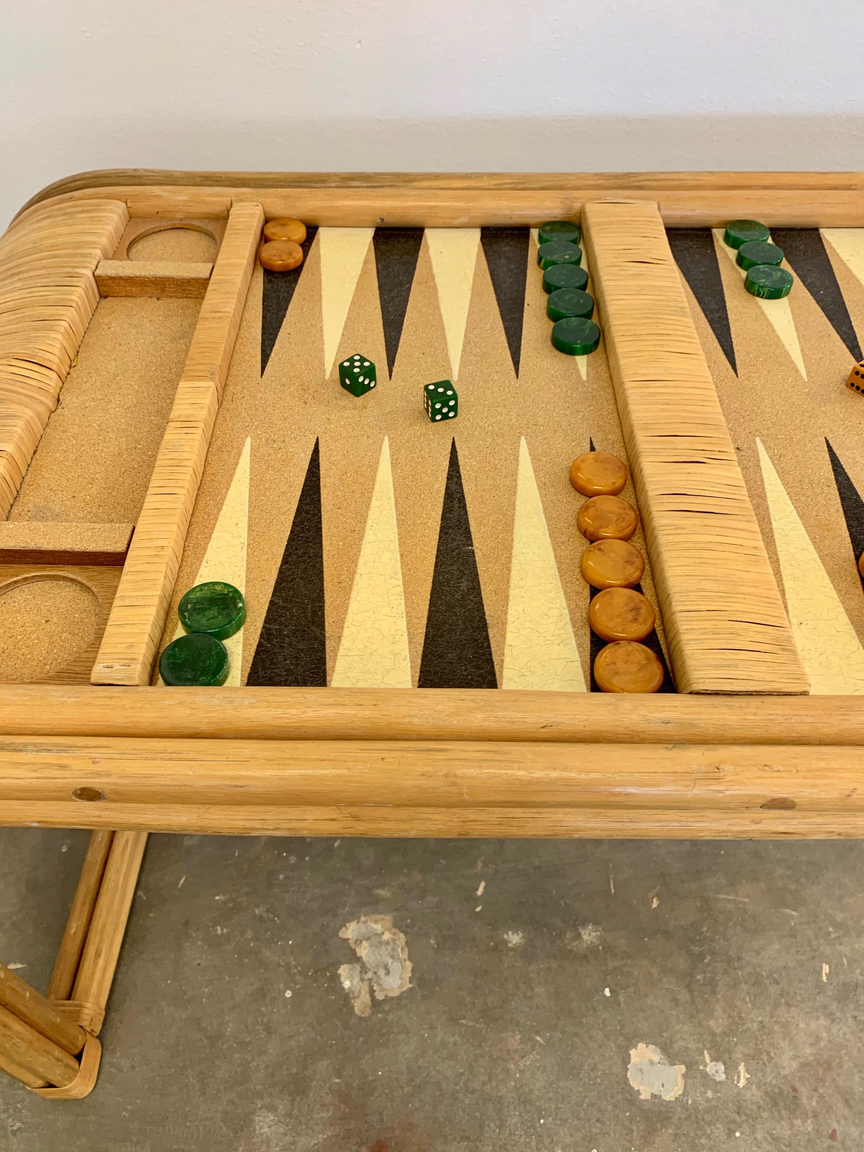 Bamboo and Cork Backgammon Table 3