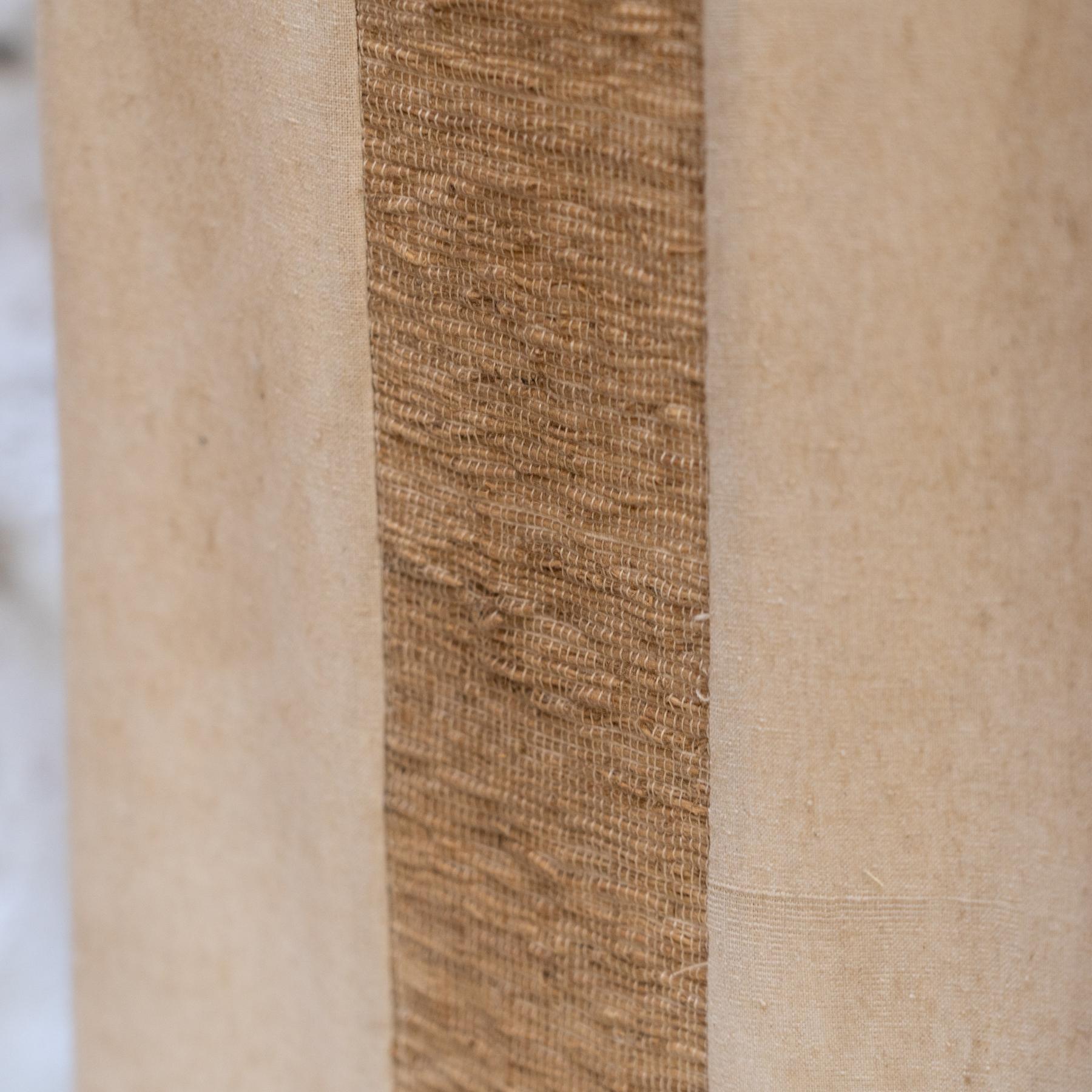 Bamboo and Fabric Lamp in the Style of Louis Sognot For Sale 2