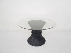 Bamboo and Glass McGuire "Wheet" Dining Table, U.S.A, 1970's