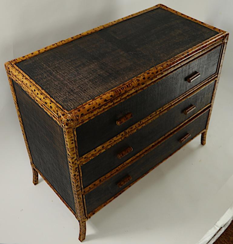Bamboo and Grasscloth Dresser by Maitland Smith 2