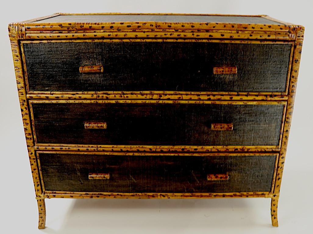 Philippine Bamboo and Grasscloth Dresser by Maitland Smith