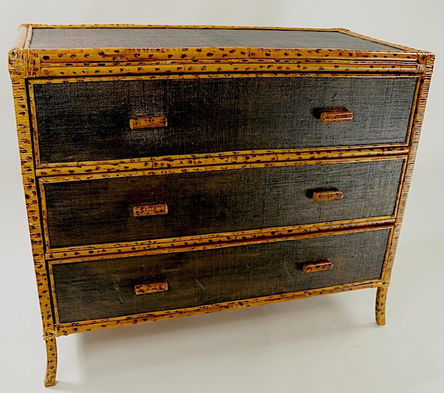 Bamboo and Grasscloth Dresser by Maitland Smith In Good Condition In New York, NY