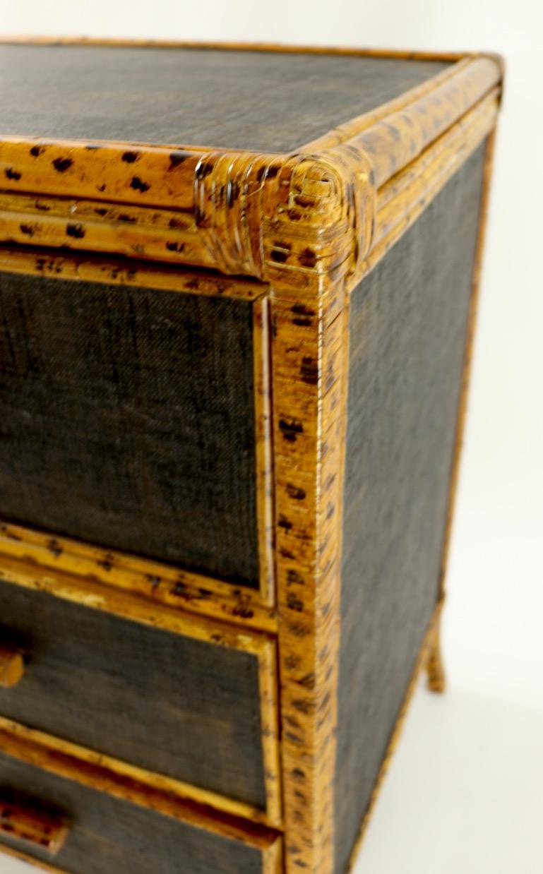 Bamboo and Grasscloth Dresser by Maitland Smith 1
