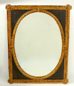 Bamboo and Grasscloth Mirror by Maitland Smith