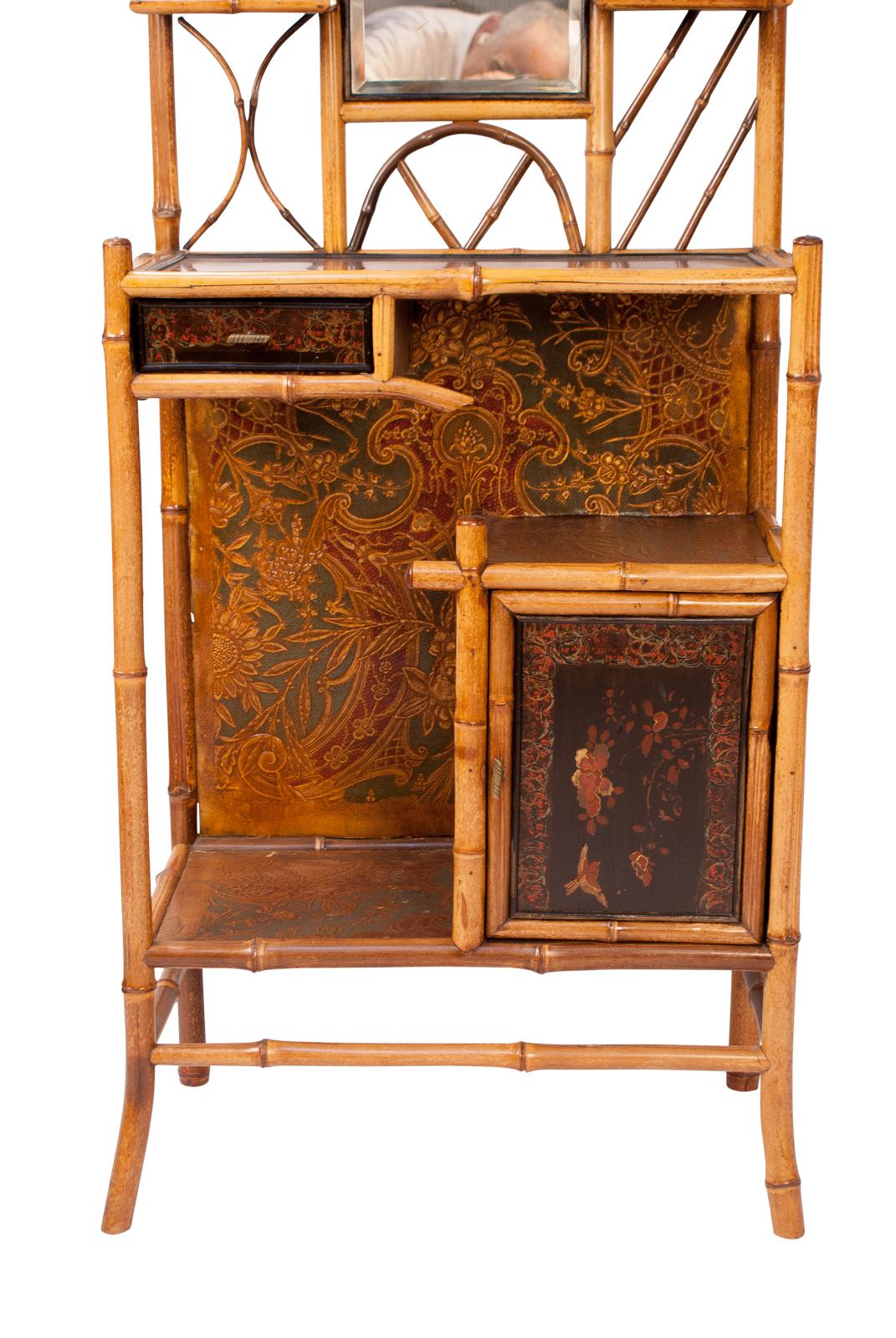 Bamboo and Lacquered Shelf, England, circa 1880 1